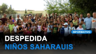 Emotiva despedida de los niños saharauis