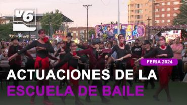 La escuela de danza de Motilleja actúa para la carpa de Visión 6 en la Feria de Albacete