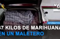 Encuentran 67 kilos de marihuana en un maletero