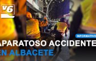 Aparatoso accidente de tráfico en la madrugada del sábado en la calle Octavio Cuartero