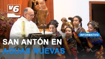 Aguas Nuevas celebra su tradicional misa en honor a San Antón