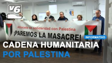 Cadena humana bajo el lema ‘Albacete contra el genocidio del pueblo palestina’